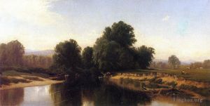 Alfred Thompson Bricher œuvres - Bétail au bord de la rivière