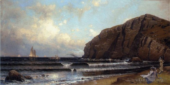 Alfred Thompson Bricher Peinture à l'huile - Port de Portland de l'île Cushing