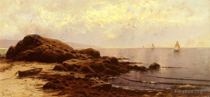 Alfred Thompson Bricher Peinture à l'huile - Marée basse, île Baileys, Maine
