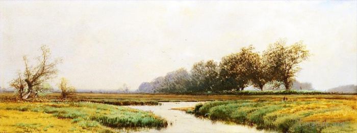 Alfred Thompson Bricher Peinture à l'huile - Marais de Newburyport