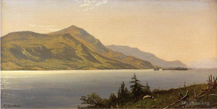 Alfred Thompson Bricher Peinture à l'huile - Tontue Mountain Lake George alias Tongue Mountain Lake George