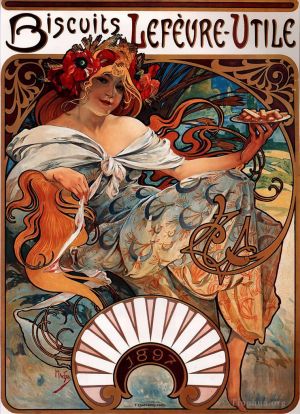 Alfons Maria Mucha œuvres - Biscuits LefèvreUtile 189litho