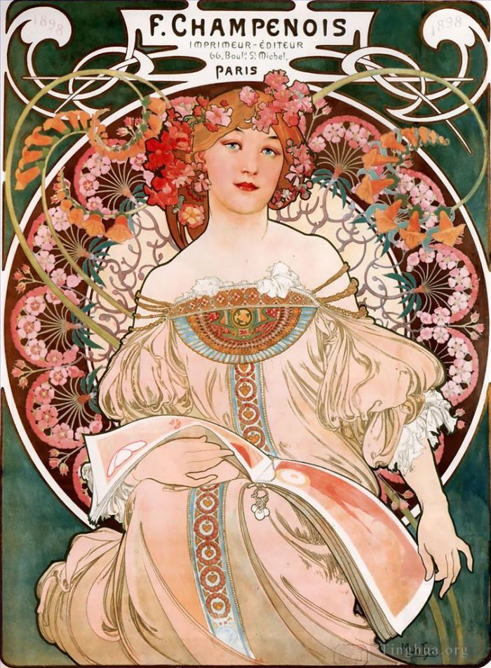 Alfons Maria Mucha Types de peintures - F Champenois ImprimeurEditeur 1897