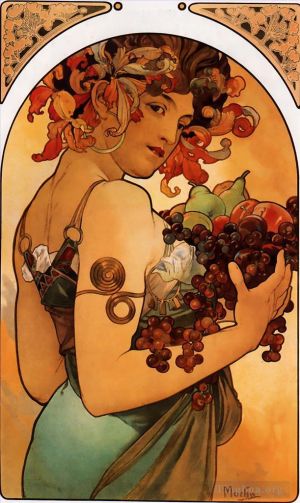 Alfons Maria Mucha œuvres - Fruits 189litho