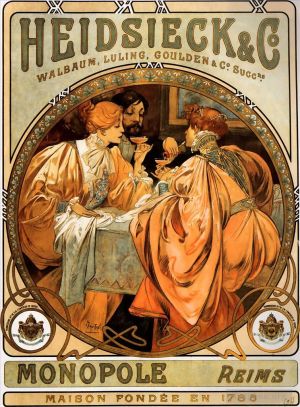 Alfons Maria Mucha œuvres - Heidsieck et Cie 1901