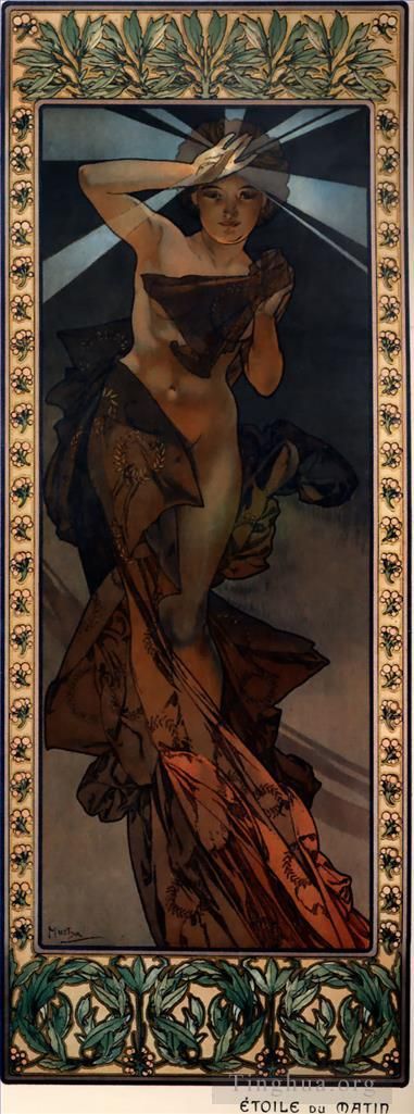 Alfons Maria Mucha Types de peintures - Étoile du matin 190litho