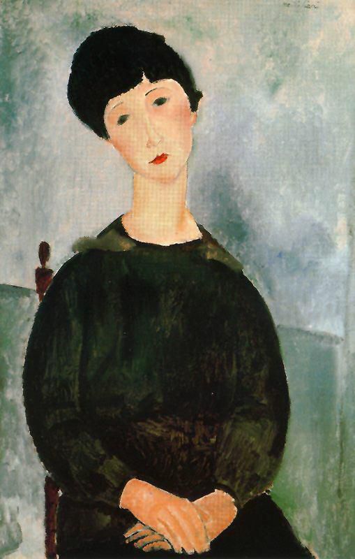 Amedeo Clemente Modigliani Peinture à l'huile - une jeune fille 1918