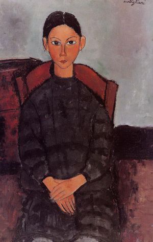 Amedeo Clemente Modigliani œuvres - une jeune fille avec une combinaison noire 1918