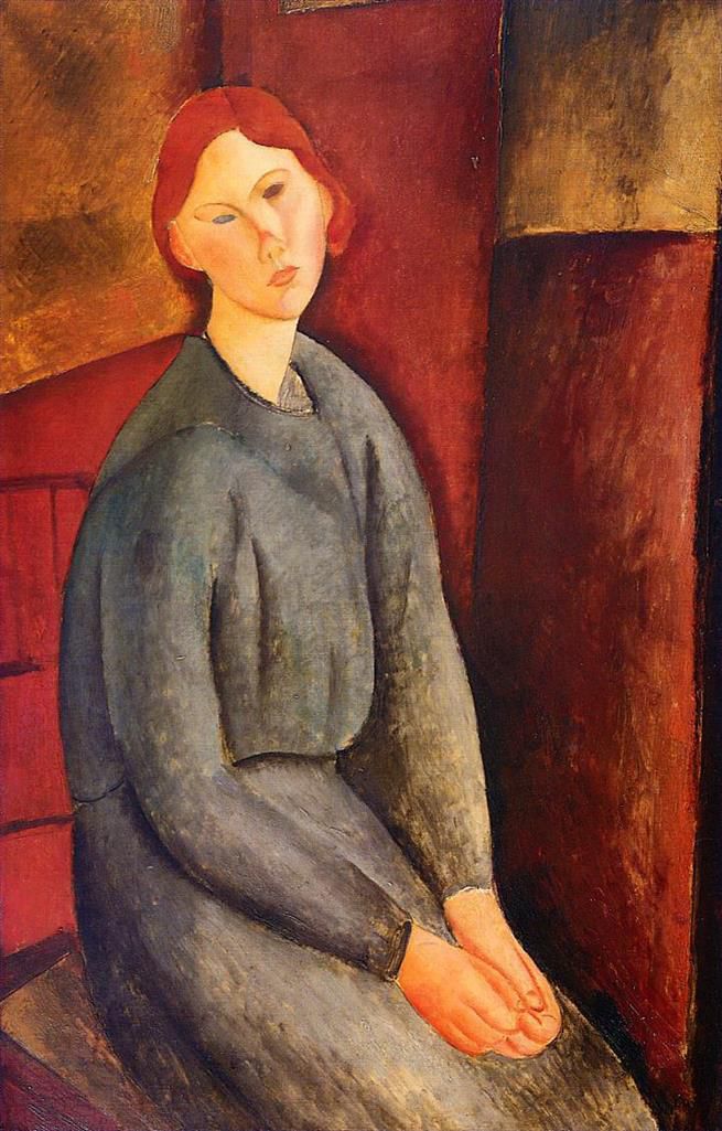 Amedeo Clemente Modigliani Peinture à l'huile - Annie Bjarne 1919