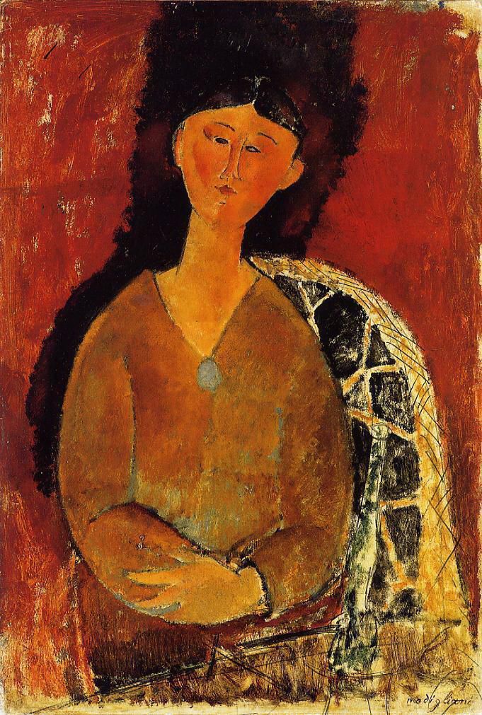 Amedeo Clemente Modigliani Peinture à l'huile - Béatrice Hastings assise 1915