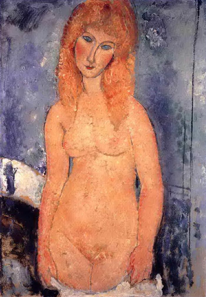 Amedeo Clemente Modigliani Peinture à l'huile - blonde nue 1917