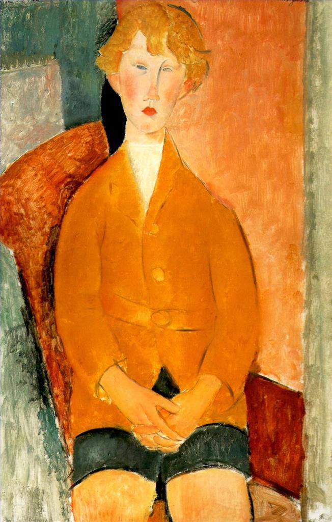 Amedeo Clemente Modigliani Peinture à l'huile - garçon en short 1918