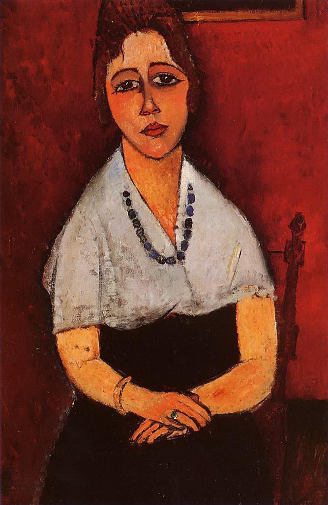 Amedeo Clemente Modigliani Peinture à l'huile - Elena Picard 1917