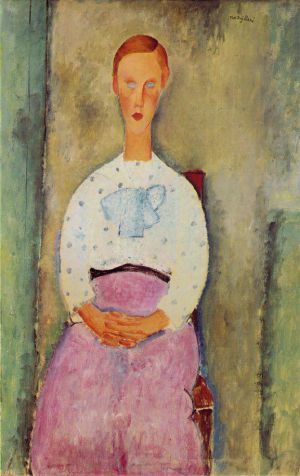 Amedeo Clemente Modigliani œuvres - fille avec un chemisier à pois 1919