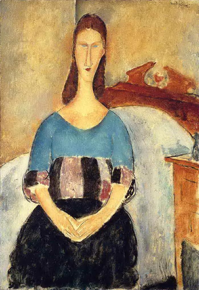 Amedeo Clemente Modigliani Peinture à l'huile - Jeanne Hébuterne 1919 1