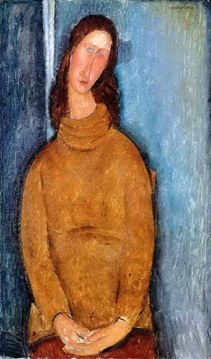 Amedeo Clemente Modigliani œuvres - Jeanne Hébuterne en pull jaune 1919