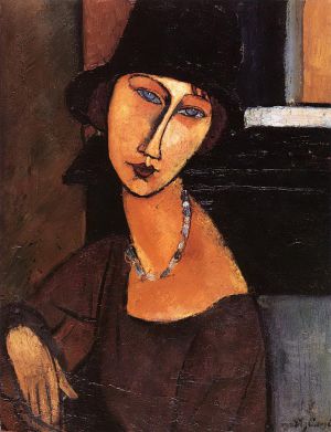 Amedeo Clemente Modigliani œuvres - Jeanne Hébuterne avec chapeau et collier 1917