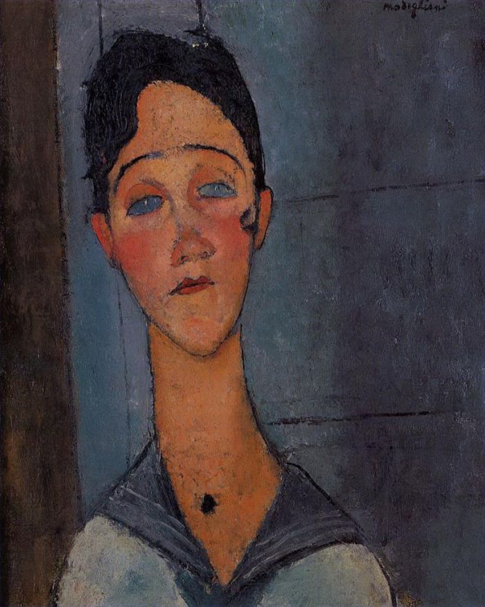 Amedeo Clemente Modigliani Peinture à l'huile - Louise 1917