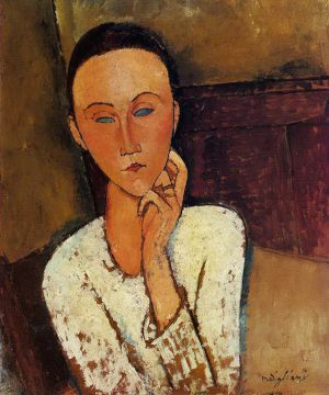 Amedeo Clemente Modigliani œuvres - Lunia Czechowska avec sa main gauche sur sa joue 1918