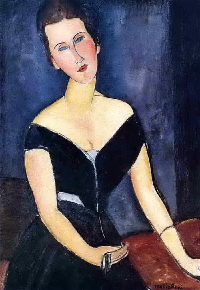Amedeo Clemente Modigliani Peinture à l'huile - Madame Georges van Muyden 1917