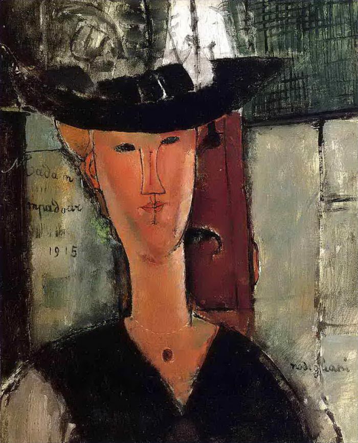 Amedeo Clemente Modigliani Peinture à l'huile - Madame Pompadour 1915