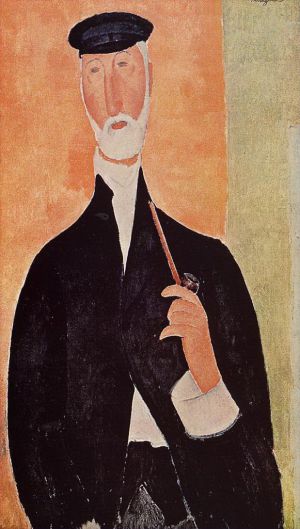 Amedeo Clemente Modigliani œuvres - homme à la pipe le notaire de nice 1918