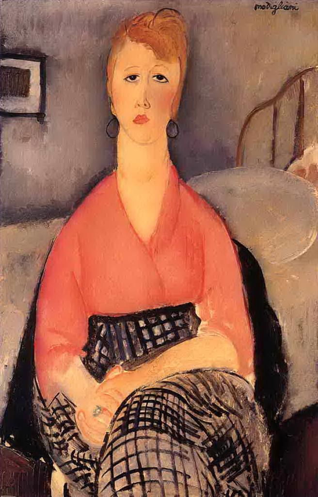 Amedeo Clemente Modigliani Peinture à l'huile - chemisier rose 1919