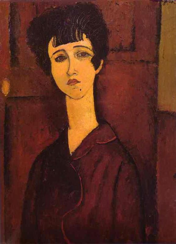 Amedeo Clemente Modigliani Peinture à l'huile - portrait d'une jeune fille victoria 1917