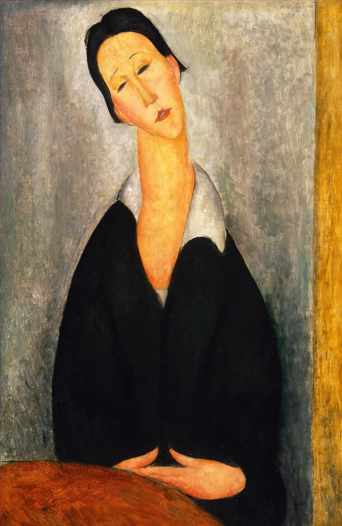 Amedeo Clemente Modigliani Peinture à l'huile - portrait d'une femme polonaise