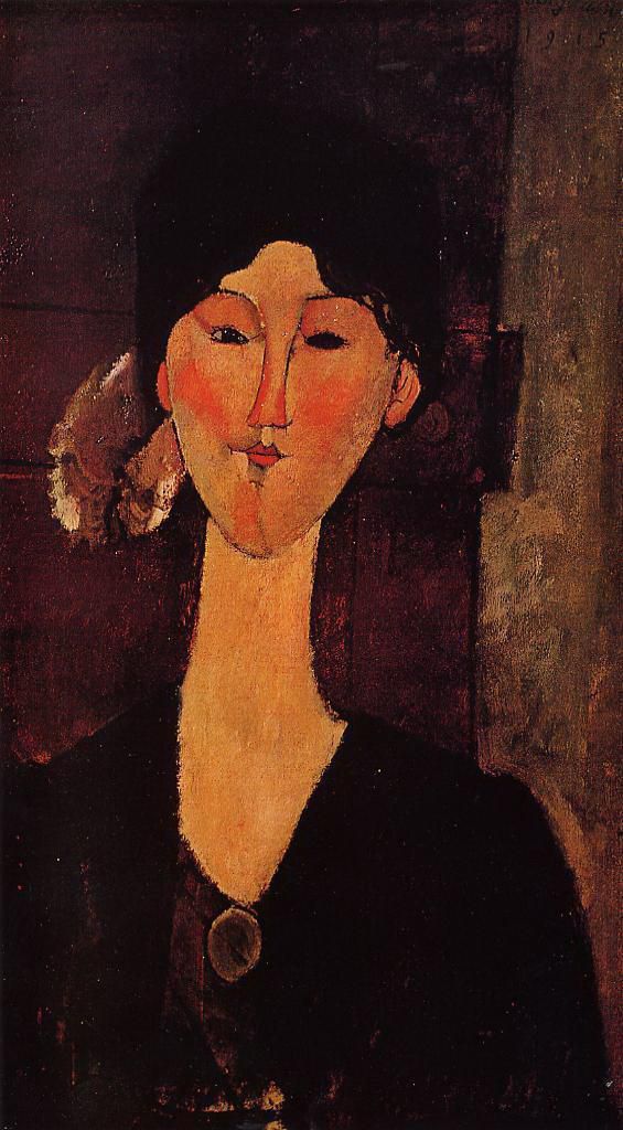 Amedeo Clemente Modigliani Peinture à l'huile - portrait de Béatrice Hastings 1915