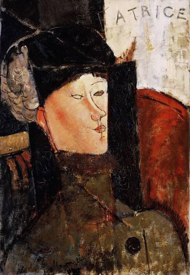 Amedeo Clemente Modigliani Peinture à l'huile - portrait de Béatrice Hastings 1916 1