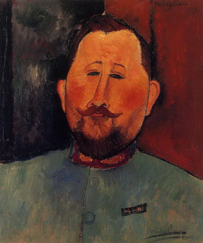 Amedeo Clemente Modigliani Peinture à l'huile - portrait du docteur Devaraigne 1917