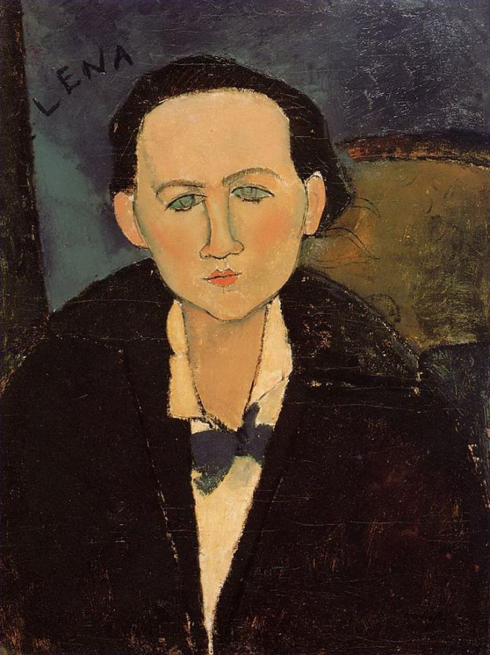 Amedeo Clemente Modigliani Peinture à l'huile - portrait d'Elena Pavlowski 1917