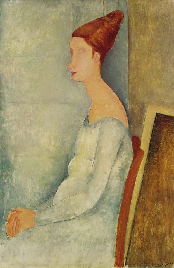 Amedeo Clemente Modigliani Peinture à l'huile - portrait de Jeanne Hébuterne 1918 2