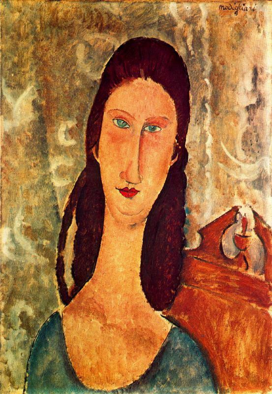 Amedeo Clemente Modigliani Peinture à l'huile - portrait de Jeanne Hébuterne 1919 1