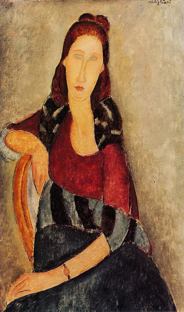 Amedeo Clemente Modigliani Peinture à l'huile - portrait de Jeanne Hébuterne 1919