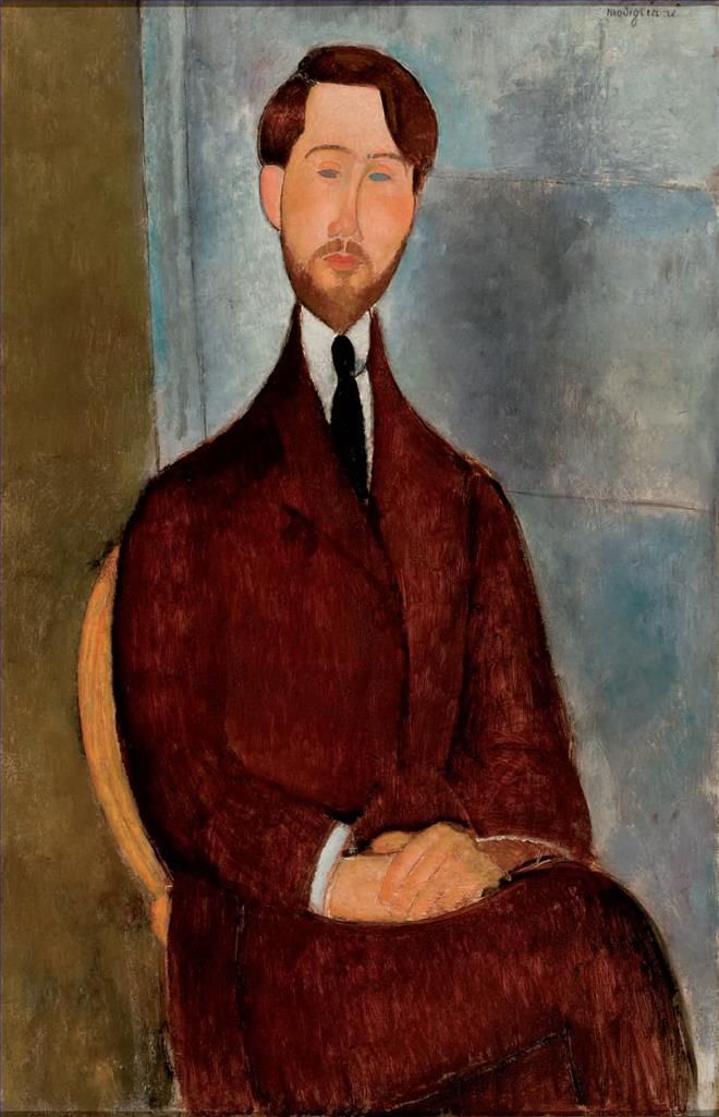 Amedeo Clemente Modigliani Peinture à l'huile - portrait de Léopold Zborowski 1917