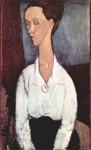 Amedeo Clemente Modigliani œuvres - portrait de Lunia Czechowska en blouse blanche 1917