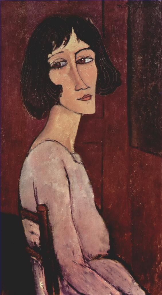 Amedeo Clemente Modigliani Peinture à l'huile - portrait de Marguerite 1916