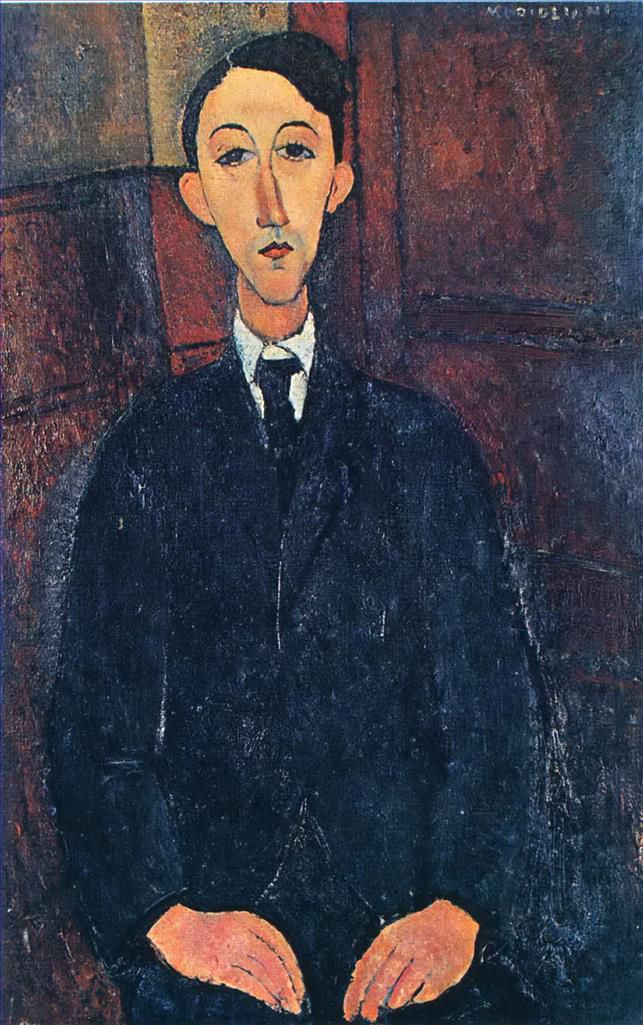 Amedeo Clemente Modigliani Peinture à l'huile - portrait du peintre manuel humbert 1916 1