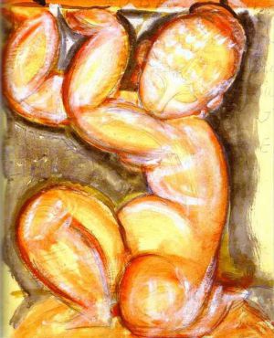Amedeo Clemente Modigliani œuvres - rose cariatide audace 1914