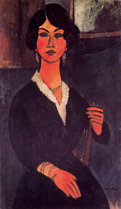 Amedeo Clemente Modigliani Peinture à l'huile - Almaiisa algérienne assise 1916