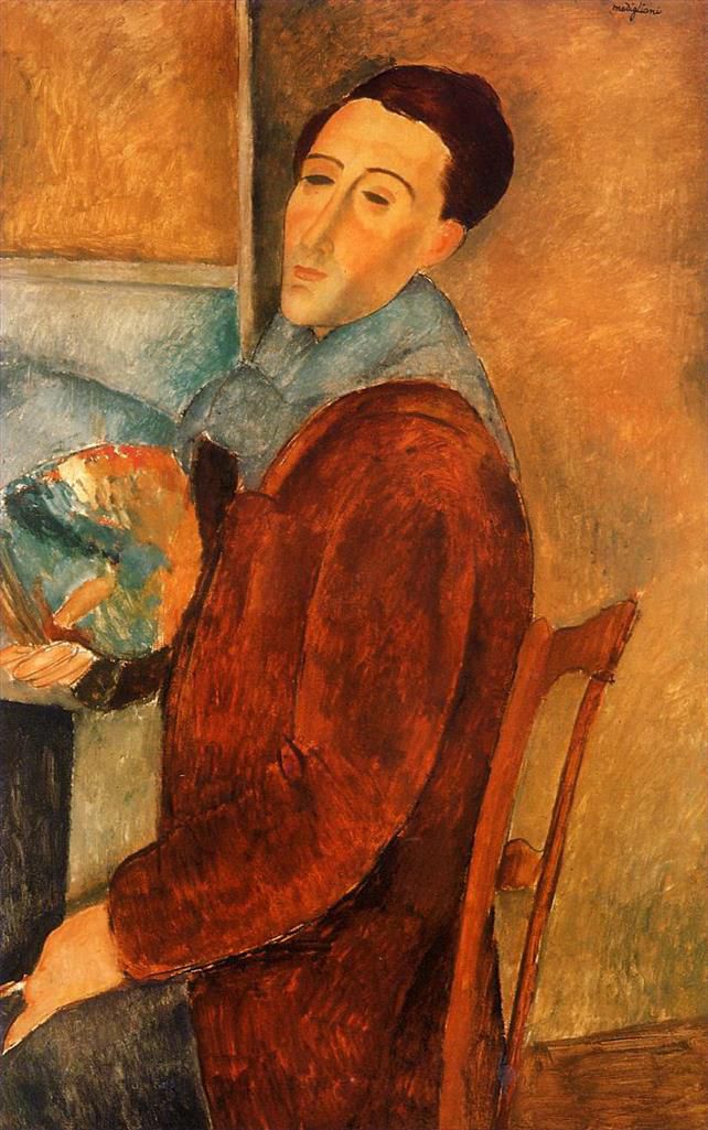 Amedeo Clemente Modigliani Peinture à l'huile - autoportrait 1919