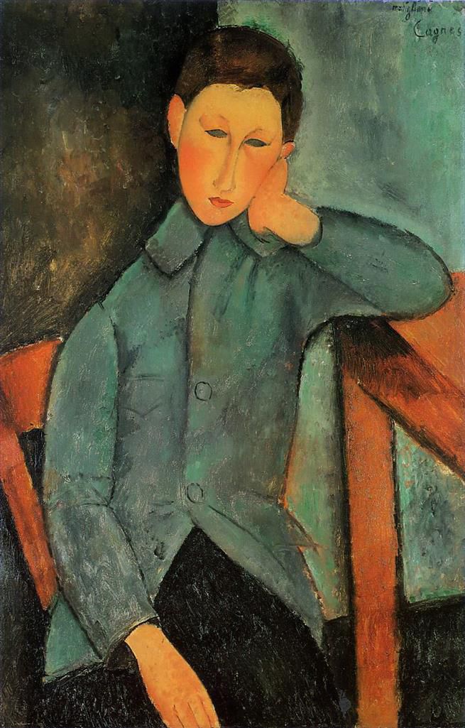 Amedeo Clemente Modigliani Peinture à l'huile - le garçon