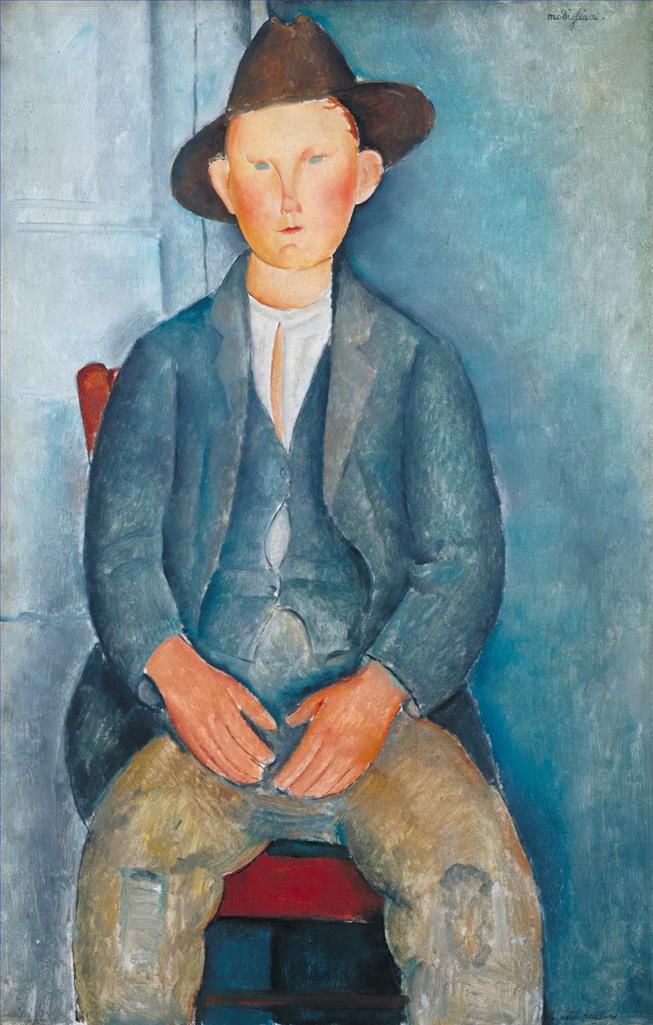 Amedeo Clemente Modigliani Peinture à l'huile - le petit paysan