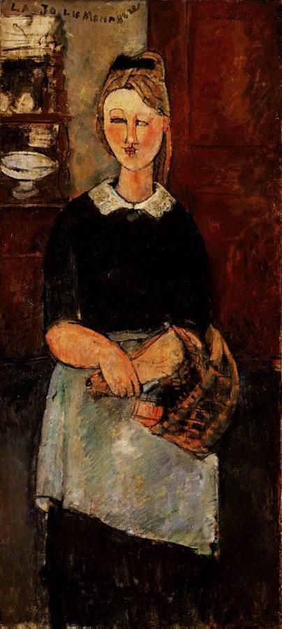 Amedeo Clemente Modigliani Peinture à l'huile - la jolie ménagère 1915