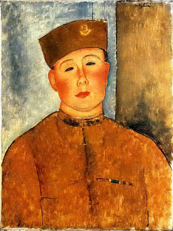 Amedeo Clemente Modigliani Peinture à l'huile - le zouave 1918
