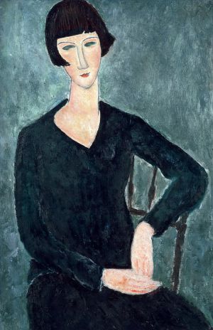 Amedeo Clemente Modigliani œuvres - femme assise en robe bleue