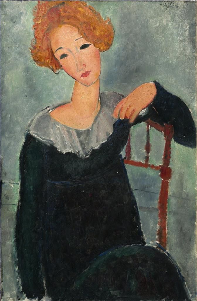 Amedeo Clemente Modigliani Peinture à l'huile - femmes aux cheveux rouges Amedeo Modigliani