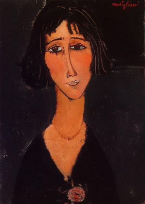 Amedeo Clemente Modigliani œuvres - jeune fille portant une rose 1916